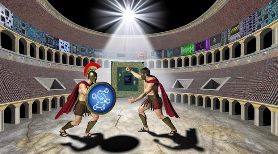 Two Spartan warriors showcasing their gaming performance and engaging in a fierce battle in the arena.