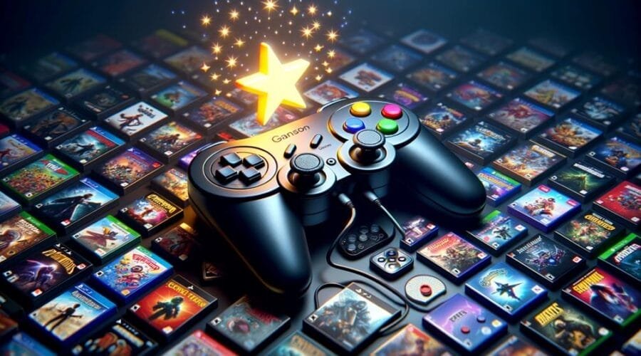 A video game controller featuring a star design, appealing to consumers looking for unique gaming accessories.